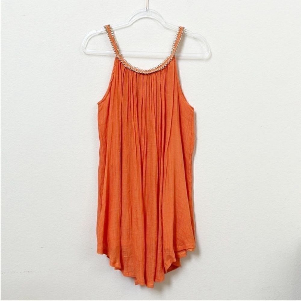 Kaktus Metal Chain Neckline A Line Halter Dress
